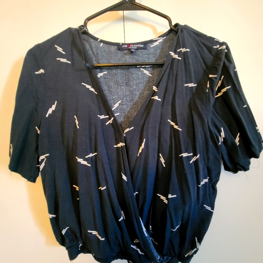 One clothing navy crop top